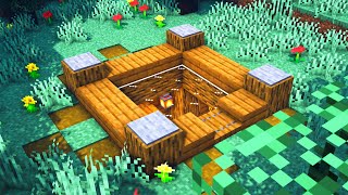 Minecraft Underground Starter House How to build a Survival Starter House Tutorial [upl. by Mahalia]