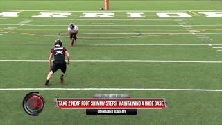 Linebacker Academy  Read Steps  Mirror Read Inside Run [upl. by Refitsirhc2]