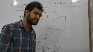 Maxwells modification in ampere circuital law [upl. by Ahtoelc]