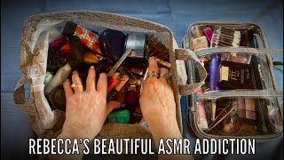 ASMR Makeup rummageVinyl bag packing Whispered version [upl. by Refenej]