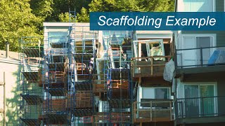 Using Scaffolding Correctly  Apartment Construction Demonstration [upl. by Narib]