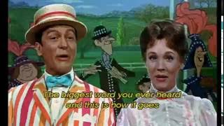 Mary Poppins  Supercalifragilisticexpialidocious  Music Video  Lyrics On Screen [upl. by Blaise]