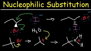 Nucleophilic Substitution Reactions  SN1 and SN2 Mechanism Organic Chemistry [upl. by Yenffad467]