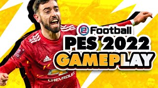 eFootball PES 2022 Gameplay  Manchester United vs FC Barcelona Online Beta First Look [upl. by Onitnelav]