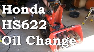 Honda HS622 Oil Change Step by Step  2024 [upl. by Shoshanna]