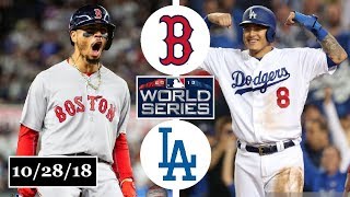 Boston Red Sox vs Los Angeles Dodgers Highlights  World Series Game 5  October 28 2018 [upl. by Egidius842]