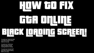 How to fix endless black loading screen GTA 5 ONLINE PC [upl. by Selrhc835]