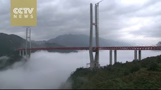 Timelapse World’s highest bridge to open in China [upl. by Aneladgam]