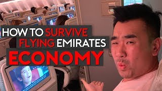 How to Survive Flying Emirates Economy Class Top Tips [upl. by Spoor]