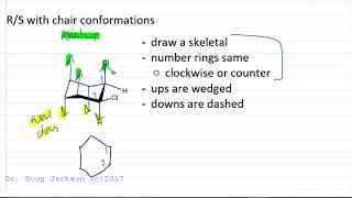 Chiral R and S with Chair Conformers [upl. by Akinod625]