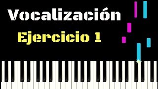 EJERCICIO DE VOCALIZACIÓN 1  Tutorial piano [upl. by Dianemarie]