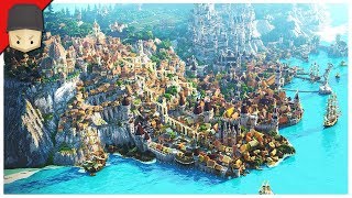 Minecraft  EPIC MEDIEVAL CITY Map Download [upl. by Aicissej]