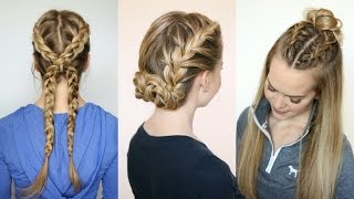 3 Sporty Hairstyles  Missy Sue [upl. by Loraine]