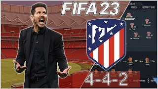 Creating Simeones 442 Atletico Madrid Tactics  FIFA 23 [upl. by Nahgem]