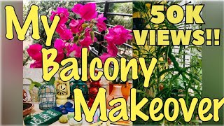 Balcony MakeoverBalcony Decorating Ideas [upl. by Yednil]