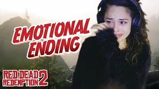 I CRIED Red Dead Redemption 2 Ending REACTION  Valkyrae Plays RDR2 [upl. by Aivuy951]