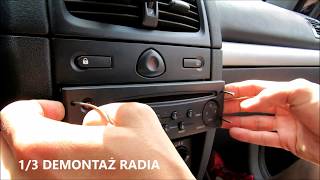 JAK WYJĄĆ RADIO I WPISAĆ KOD RENAULT CLIO  HOW TO REMOVE RADIO AND INPUT CODE RENAULT CLIO [upl. by Aihtenyc845]