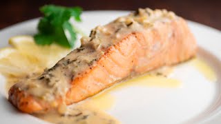 PanSeared Salmon With Creamy Lemon Butter Sauce [upl. by Douty]